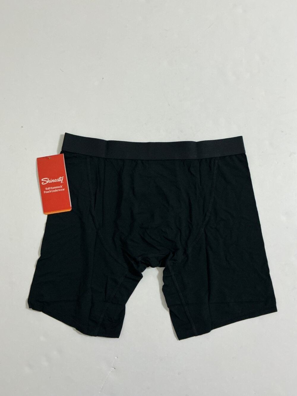 Shinesty Ball Hammock Long Leg Boxer Briefs Mens M Black Threat Level Midnight N